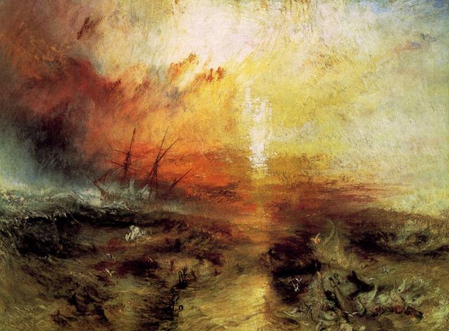 Figura 9: The Slave Ship (Slavers Throwing Overboard the Dead and Dying, Typhoon Coming On). William Turner, 1840. Museo de Bellas Artes, Boston.
